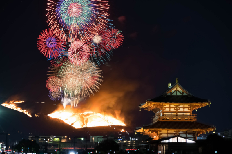 若草山：山焼き